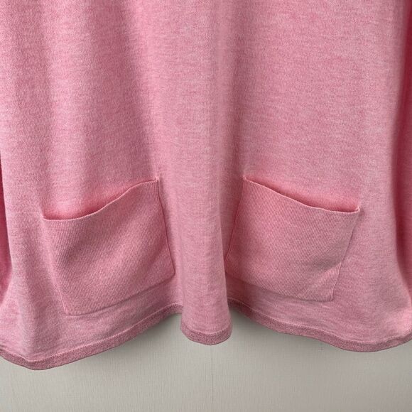 Lilly Pulitzer Cobo Sweater Heathered Pink Tropics Tint Sz XS Box Fit Oversized - Picture 3 of 10
